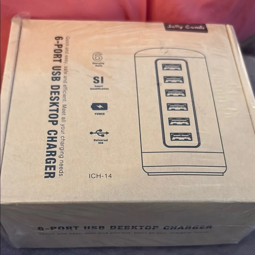 Jelly Comb 6-Port USB Desktop Charger - in Black